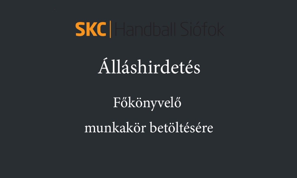 Álláshirdetés  Főkönyvelő munkakör betöltésére