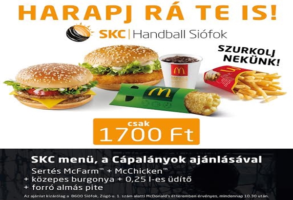 SKC menü, a cápalányok ajánlásával